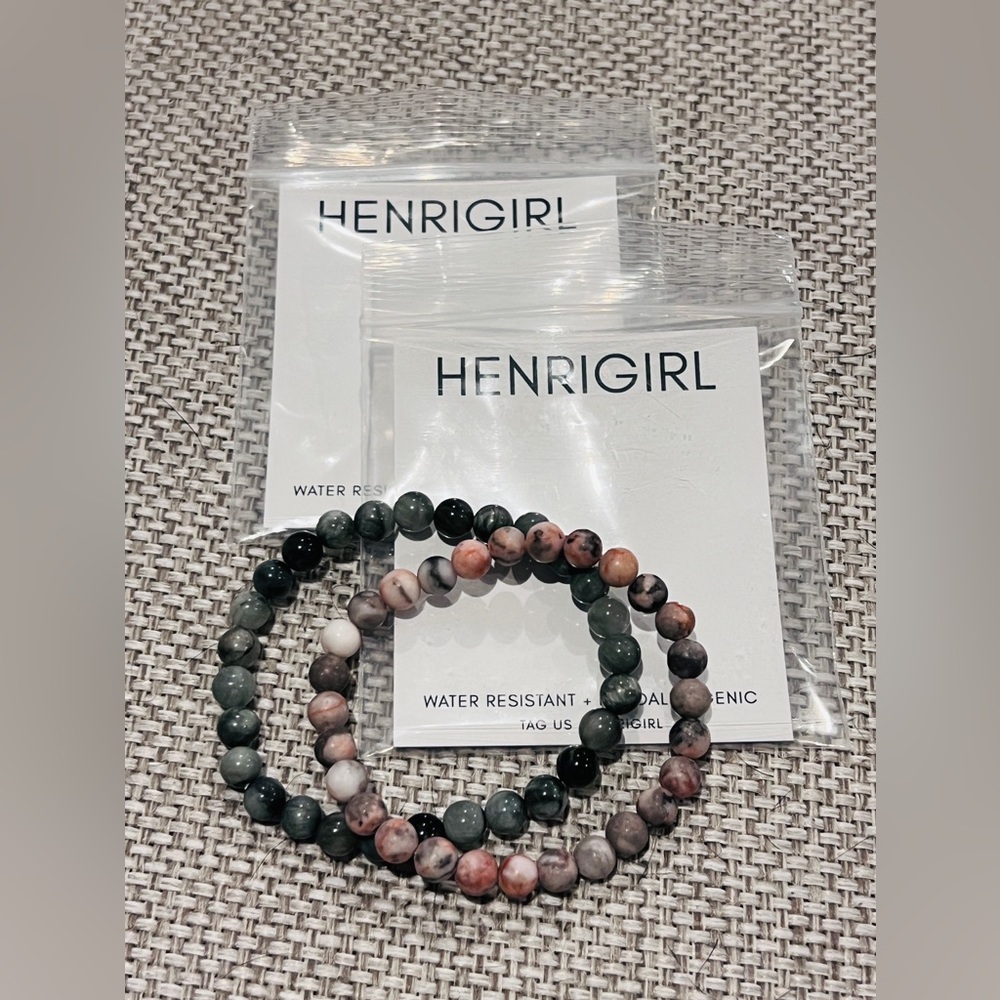 Set of 2 Stackable Beaded Bracelets by Henrigirl